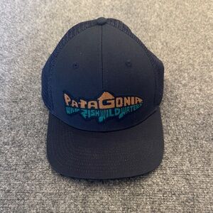 Patagonia Dark Blue Trucker Hat with Embroidered Logo